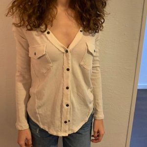Free People Button Up Top